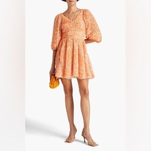 Jonathan Simkhai - Lena shirred printed chiffon mini dress